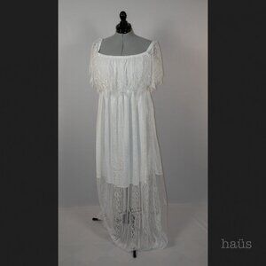 Holipick Lace Off Shoulder Maxi